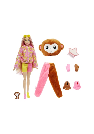 Barbie Cutie Reveal Bebekler Barbie Tropikal Orman Serisi - Maymun HKR01