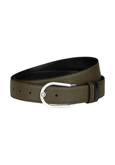 Montblanc Meisterstück Deri 35 Mm Çift Taraflı Kemer 222175 Yeşil