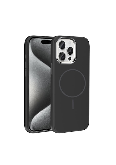 Apple Uyumlu iPhone 15 Pro Max Kılıf M-safe Şarj Özellikli Metal Kamera Çerçeveli Zore Edi Silikon Kapak Siyah Apple Uyumlu iPhone 15 Pro Max Kılıf M-safe Şarj Özellikli Metal Kamera Çerçeveli Zore Edi Silikon Kapak Siyah
