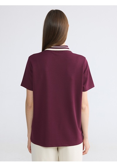 Lcw Modest Mürdüm Soft Touch Kadın Tişört