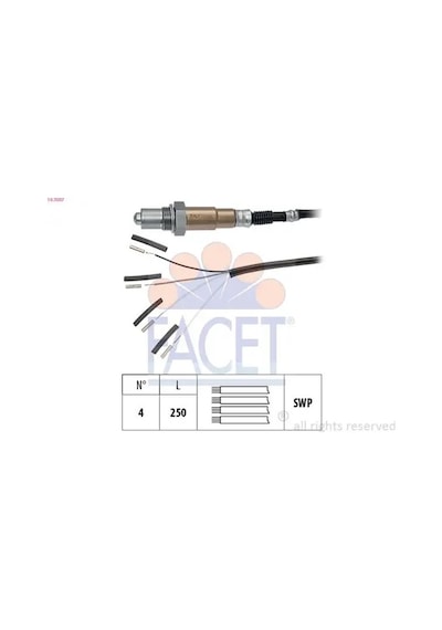 Facet 107007 Oksijen Sensoru 04c906262t 06a906265ap 0k07a18861