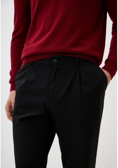 Erkek Pileli Siyah Armürlü Chino Pantolon Ncs Jeans 2247 2080 Siyah