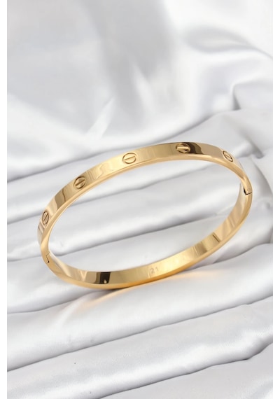 Mey İthalat 316l Çelik Gold Renk 65 Mm Kadın Kelepçe Bileklik 11