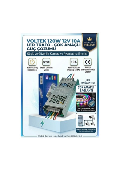 Enerji Aydınlatma / Trafo 10 Amper Slim 12v