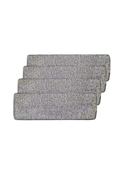 Spin Mop Mikrofiber Tablet Mop Yedek Bezi 3 Adet Gri 12 x 33 CM