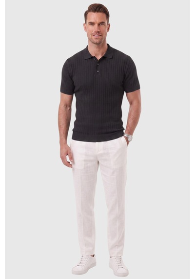 Deepsea Erkek Regular Fit Rahat Kesim Düğmeli Füme Polo Yaka Triko Tişört Yumuşak Likralı 2608210 Deepsea Erkek Regular Fit Rahat Kesim Düğmeli Füme Polo Yaka Triko Tişört Yumuşak Likralı 2608210