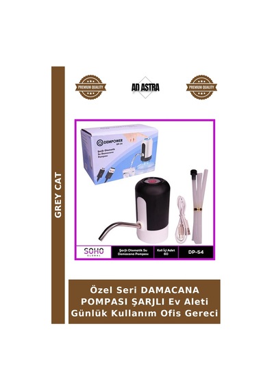 Özel Seri Damacana Pompası Şarjlı Ev Aleti Günlük Kullanım Ofis Gereci Çok Renkli