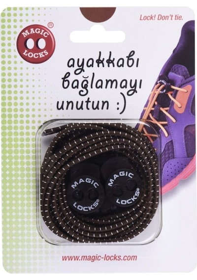 Magic Locks Kahverengi Akıllı Bağcık Kahverengi