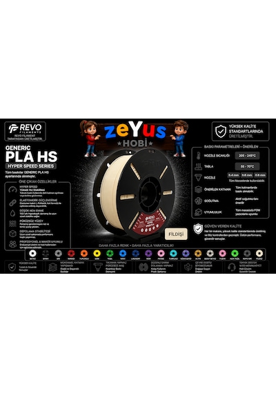Generic Pla Hs Hyper Speed Filament Fildişi 1.75 Mm 1000 Gr