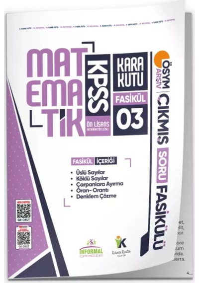 2026 Kpss Önlisans Matematik Kara Kutu 8li Fasikül Seti ÖSYM Çıkmış Soru Bankası Çözümlü Modül Paket