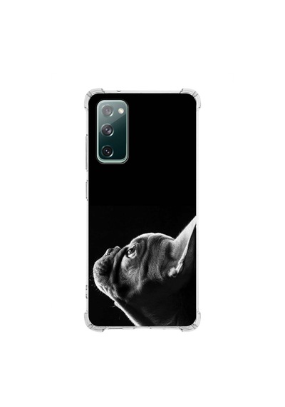 Samsung Galaxy S20 Fe Uyumlu Köpek 1 Baskılı Şeffaf Köşe Korumalı Antişok Kılıf