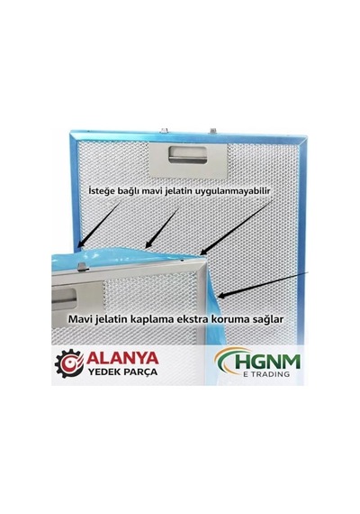 2 Adet 11013941 - Davlumbaz Aspiratör Filtresi- 300x253 Mm