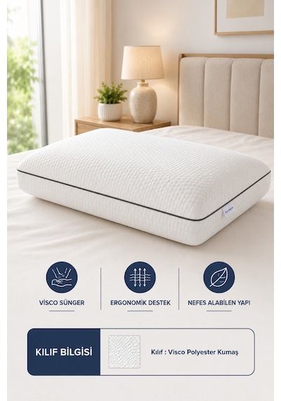 Formeya Boyun Destekli Ortopedik Lüks Visco Yastık 40 X 60 Cm Formeya Boyun Destekli Ortopedik Lüks Visco Yastık 40 X 60 Cm