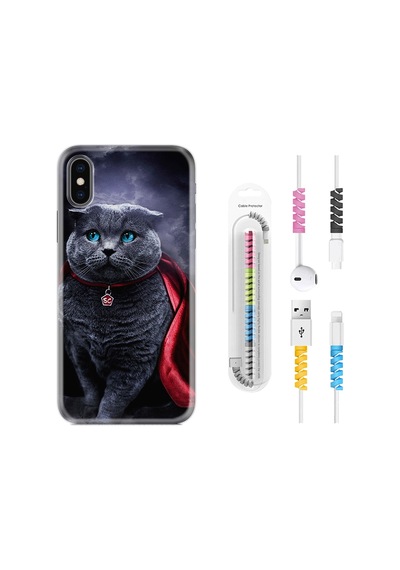 Apple Uyumlu iPhone XS Max Kılıf Kablo Koruyuculu Super Cat 1666