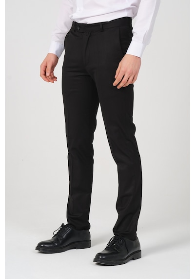 Slim Fit Erkek Kumaş Pantolon Siyah