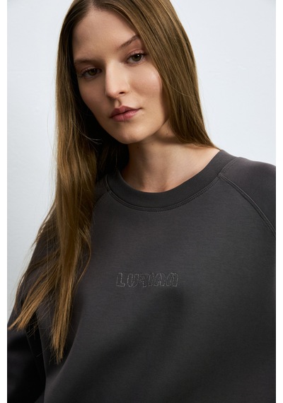 Lufian Alice Kadın Örme Sweatshirt 122030027 Kahverengi