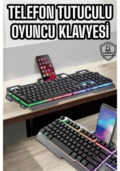 Oyuncu Klavyesi Q Klavye Rgb Işıklı Mouse li Mh-hs2356-1950