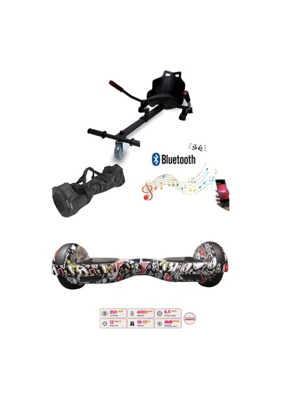 Citymate Elektrikli Kaykay Hoverboard Akıllı Denge 6.5 Inch + Hoverkart + Çanta Extrem Paket D14