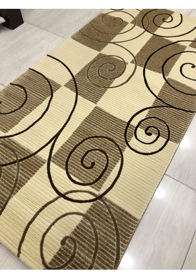 Saray Halı Vizyon 10325 A 100X200 Kahve Krem 2 Metre Yolluk !