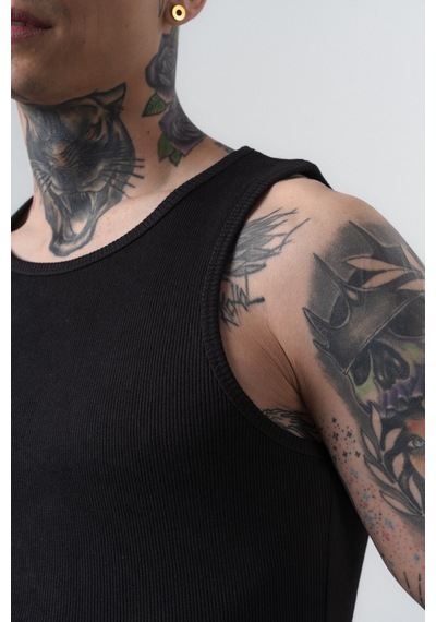 Respire Erkek Tank Top Atlet Siyah