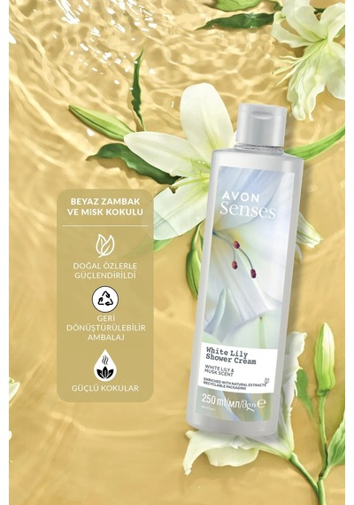Avon Senses White Lily Beyaz Zambak Kokulu Duş Jeli 250 ML
