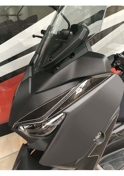 Yamaha Xmax 2018-2021 Karbon Desen Far Üstü Kaş Pad