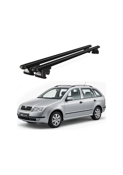 Venüs Skoda Fabia Station Wagon 2000-2007 Uyumlu Siyah Ara Atkı Port Bagaj Tavan Barı