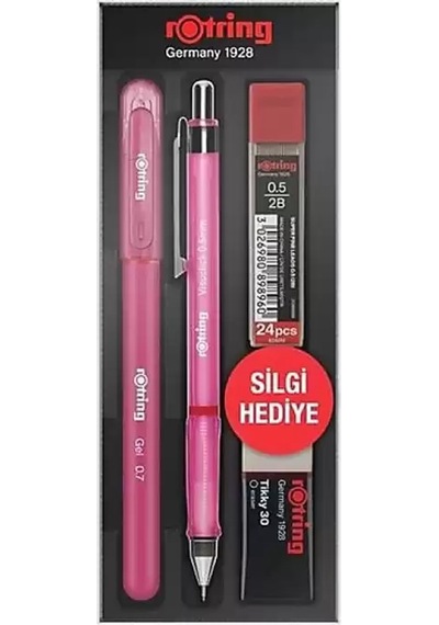 Rotring Visuclick+jel Okul Seti-0.5 Mm Pembe Çok Renkli