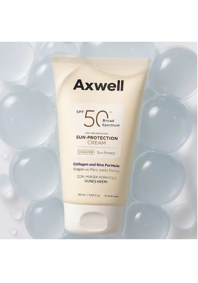 Axwell Spf50+ Pirinç & Kolajen İçerikli Güneş Kremi 50 Ml
