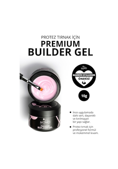 Momo Professional Premium Builder Gel Protez Tırnak Jeli No.06 Pembe 10 gr