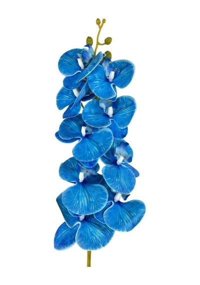 Yapay Çiçek İndigo Mavi Islak Orkide Uzun Dal 90 Cm Orkide Diğer
