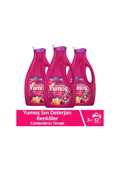 Yumoş Sıvı Bakım Çamaşır Deterjanı Renkli Giysiler Için Renk Koru 2950 ML