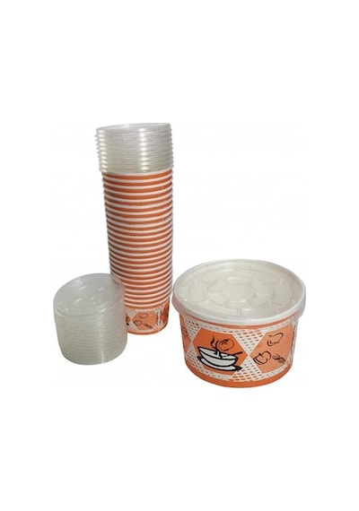 Karton Kase Kapaklı 16 Oz 50 Li Paket