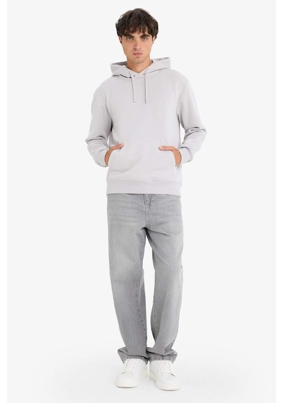 DeFacto Regular Fit Kapüşonlu Kanguru Cepli İçi Yumuşak Tüylü Basic Düz Sweatshirt X8283AZ24AUGR184 DeFacto Regular Fit Kapüşonlu Kanguru Cepli İçi Yumuşak Tüylü Basic Düz Sweatshirt X8283AZ24AUGR184