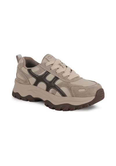 Guja Kadın Spor Ayakkabı 374-1 Bej Süet Detaylı Kalın Tırtıklı Taban Rahat Chunky Günlük Sneaker Guja Kadın Spor Ayakkabı 374-1 Bej Süet Detaylı Kalın Tırtıklı Taban Rahat Chunky Günlük Sneaker