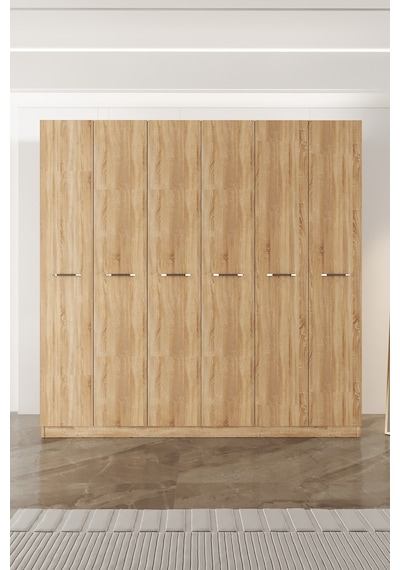 Aeka Ae-2190 Hisar 6 Kapaklı Çok Bölmeli Askılı Ve Raflı Geniş Hacimli Gardırop 210x210 Cm Sonomo - Sonomo Aeka Ae-2190 Hisar 6 Kapaklı Çok Bölmeli Askılı Ve Raflı Geniş Hacimli Gardırop 210x210 Cm Sonomo - Sonomo
