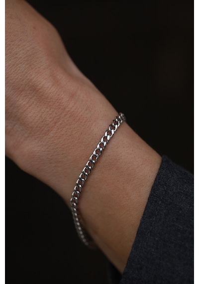 14 Ayar Altın Zarif İnce Beyaz Gurmet 4 Mm Bileklik Blk111842