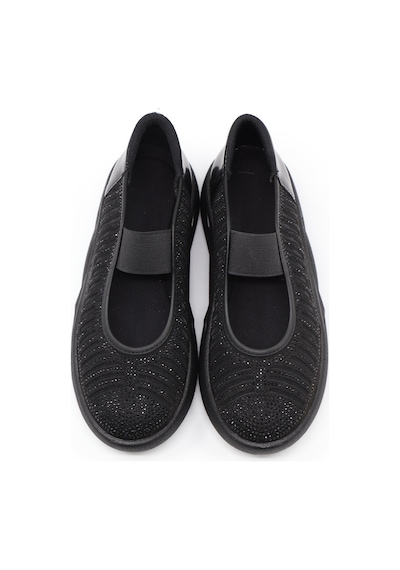Nesilshoes Nesil Shoes Conf 212 Siyah Taşlı Anatomik Kadın Sneakers