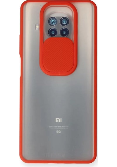 Newface Xiaomi Mi 10t Lite Kılıf Palm Buzlu Kamera Sürgülü Silikon - Kırmızı