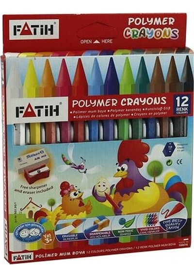 Fatih 12 Renk Wax Crayons Uzun Mum Boya 50220