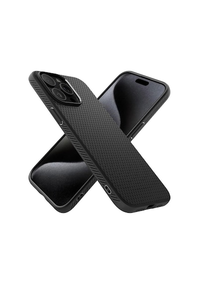 Spigen Apple Uyumlu iPhone 15 Pro İle  Kılıf Liquid Air Matte Black Siyah