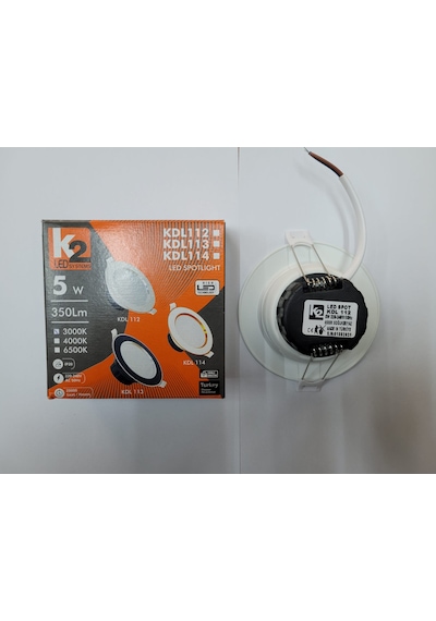 Kendal Kdl-112 Beyaz Işık Beyaz Kasa Krom Detaylı 5 Watt Led Spot 1 Adet Beyaz - Gümüş