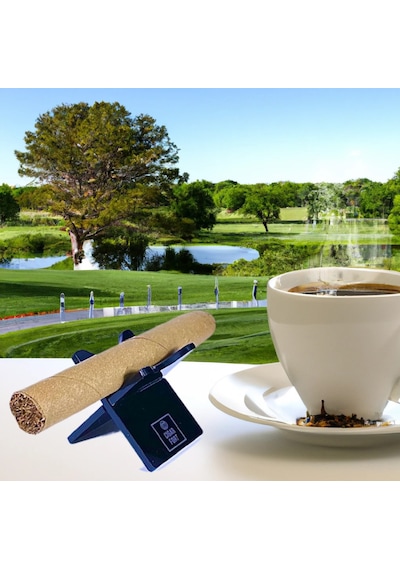 CigarFort Katlanır Puro Standı Sehpası - Kırmızı Deri Kılıflı