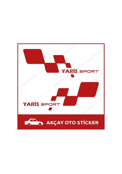 Toyota Yaris Sport Sticker Yaris Sticker (Sağ Sol Takım) Sticker