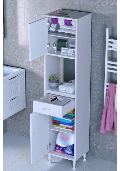 Eliusta Leno Tek Kapaklı 50 Cm Düzenleyici Dolap Banyo/mutfak Dolabı 50x173x32,5 Cm Beyaz Dolap Beyaz Eliusta Leno Tek Kapaklı 50 Cm Düzenleyici Dolap Banyo/mutfak Dolabı 50x173x32,5 Cm Beyaz Dolap Beyaz