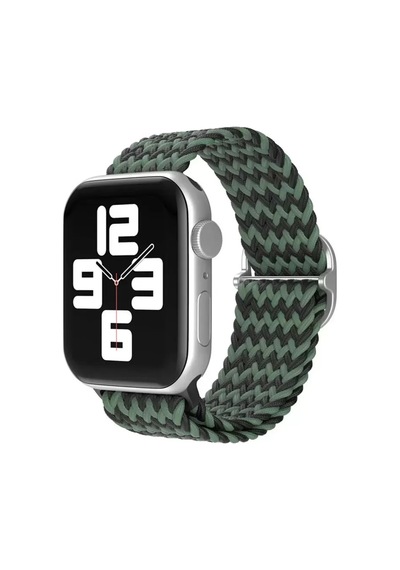 Zenviaat Newface Apple Watch Uyumlu38mm Star Kordon - Zigzag Yeşil-siyah Znv2027