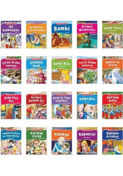 En Çok Sevilen Minik Klasikler Seti - 20 Kitap Takım- Bıcırık Yayınları
