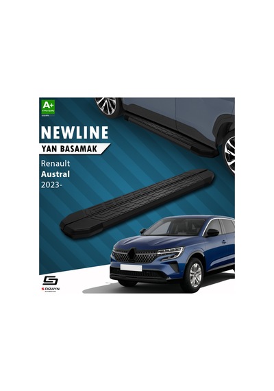S-dizayn Renault Austral Newline Siyah Yan Basamak 183 Cm 2023 Üzeri