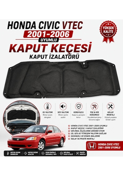 Honda Cıvıc Vtec 2001-2006 Model Uyumlu Kaput Keçesi Kaput İzalatörü