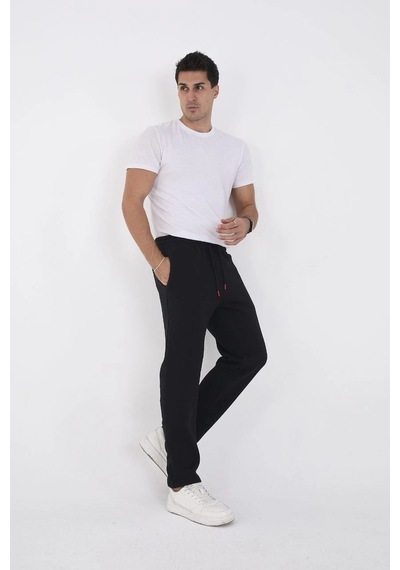 Assema Unisex Üç İplik Basic Eşofman Pantolon - Siyah Çok Renkli